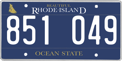 RI license plate 851049