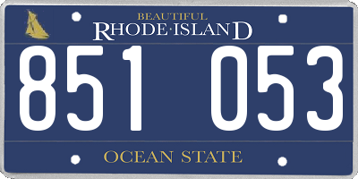 RI license plate 851053