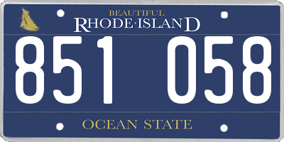 RI license plate 851058
