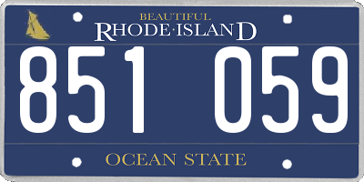 RI license plate 851059