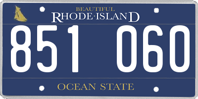 RI license plate 851060