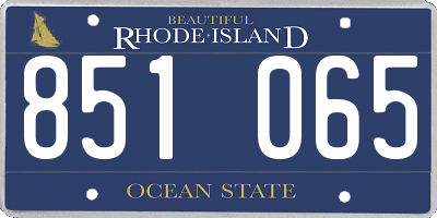 RI license plate 851065