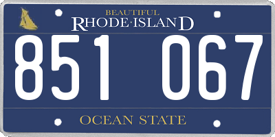 RI license plate 851067
