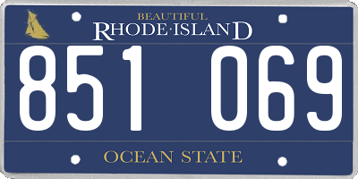 RI license plate 851069
