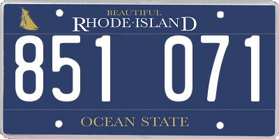 RI license plate 851071