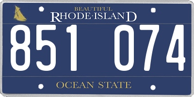 RI license plate 851074