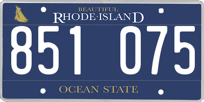 RI license plate 851075
