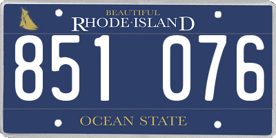 RI license plate 851076
