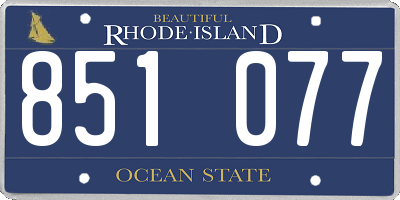 RI license plate 851077
