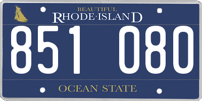 RI license plate 851080
