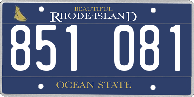 RI license plate 851081