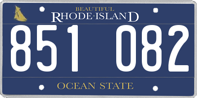 RI license plate 851082