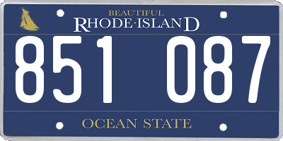 RI license plate 851087