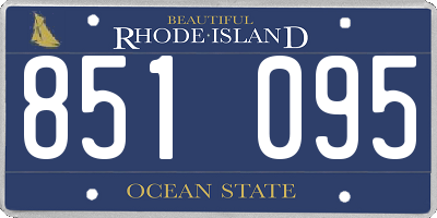 RI license plate 851095