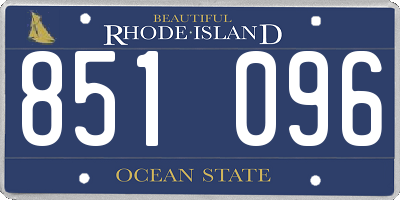 RI license plate 851096