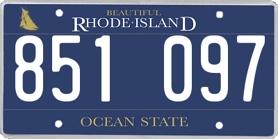 RI license plate 851097