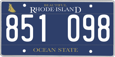 RI license plate 851098