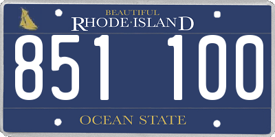RI license plate 851100