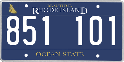 RI license plate 851101