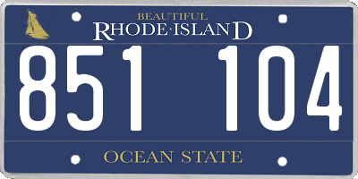 RI license plate 851104