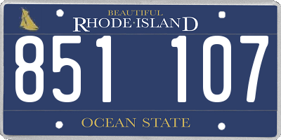 RI license plate 851107