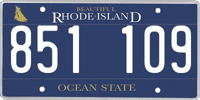 RI license plate 851109