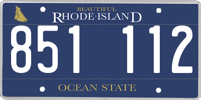 RI license plate 851112