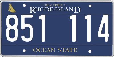 RI license plate 851114