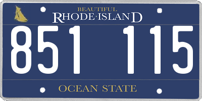 RI license plate 851115