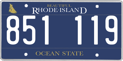 RI license plate 851119