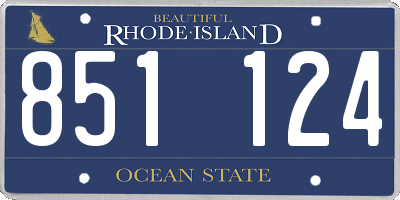 RI license plate 851124