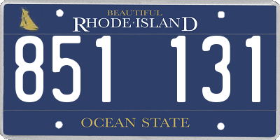 RI license plate 851131