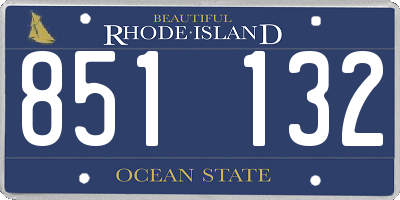 RI license plate 851132