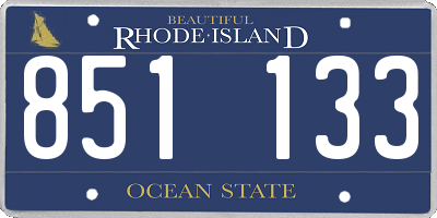 RI license plate 851133
