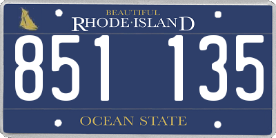 RI license plate 851135