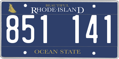 RI license plate 851141