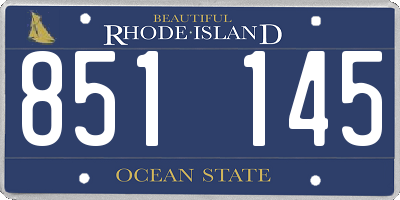 RI license plate 851145