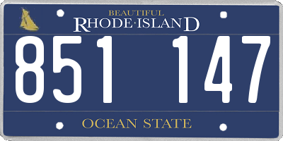 RI license plate 851147