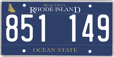 RI license plate 851149