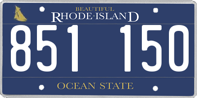 RI license plate 851150