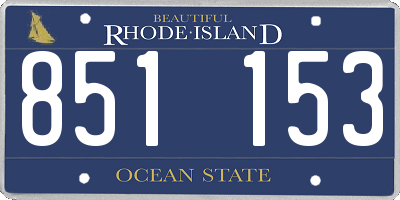 RI license plate 851153