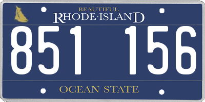 RI license plate 851156