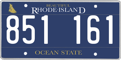 RI license plate 851161