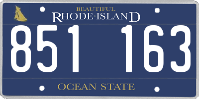 RI license plate 851163