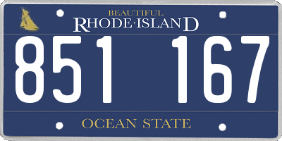 RI license plate 851167