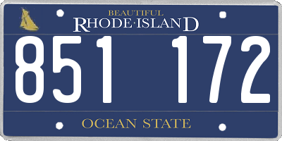 RI license plate 851172