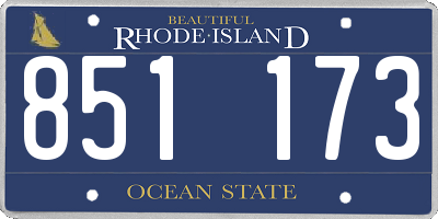 RI license plate 851173