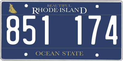 RI license plate 851174