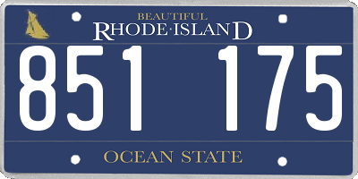 RI license plate 851175