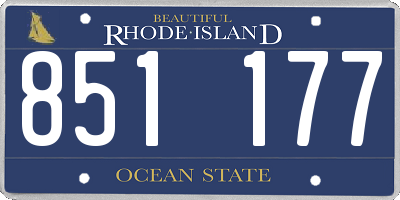 RI license plate 851177